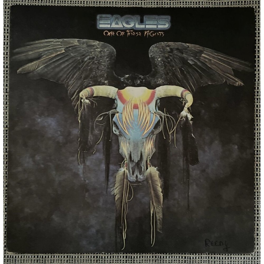Eagles One Of These Nights Vinyl LP 1975 ORIG Embossed top opening Inner sleeve